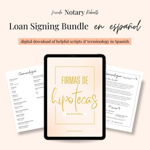 Loan Signing Binder Bundle - en español! Loan terms, scripts, plus MORE in Spanish!