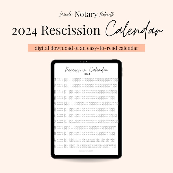 Recission Calendar 2024 Usa Chris Delcine