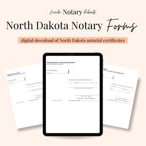 NORTH DAKOTA Jurat, Acknowledgment, & Certified Photocopy Forms for Notaries!