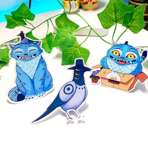 Derpy Tiger and Sussy Bird Stickers - Kpop Demon Hunters Inspired Stickers - Kpop Derpy Tiger