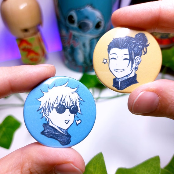 Pack De 7 Badges Colorés JJKS Anime 58mm - Accessoires Cosplay, Broches Pour Sac, Pins Décoratifs