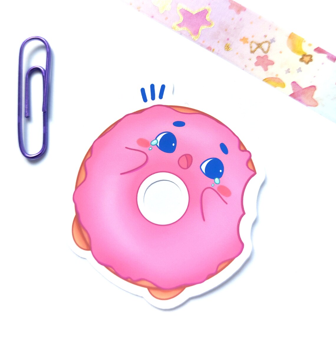 Schattige donut vinyl stickers grappige donut vinyl sticker Etsy
