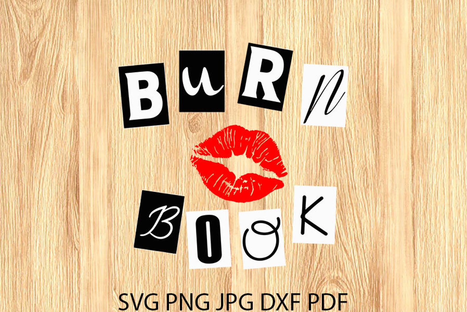 Kiss Burn Book Cover Logo SVG Cut File For Cricut For Etsy