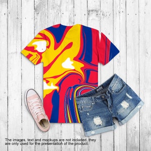 Abstract liquid Marble textures tricolor Venezuela flag Sublimation PNG