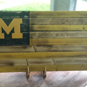 Rustic 3D Wooden Alternate Michigan Flag