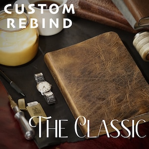 CUSTOM Holy Bible Leather Rebind - Full Grain Leather - Classic minimal design