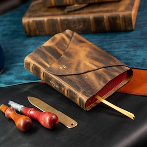 Compact ESV Large Print Bible - Full Grain Leather Magnetic Flap Cover