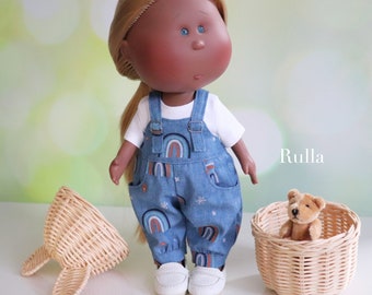 Dungarees + shirt for Mini Mia, dungarees for little Mia Nines d'Onil doll