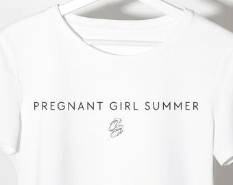 Pregnant Girl Summer SVG: Baby Announcement, Funny Mom To Be (Digital Download