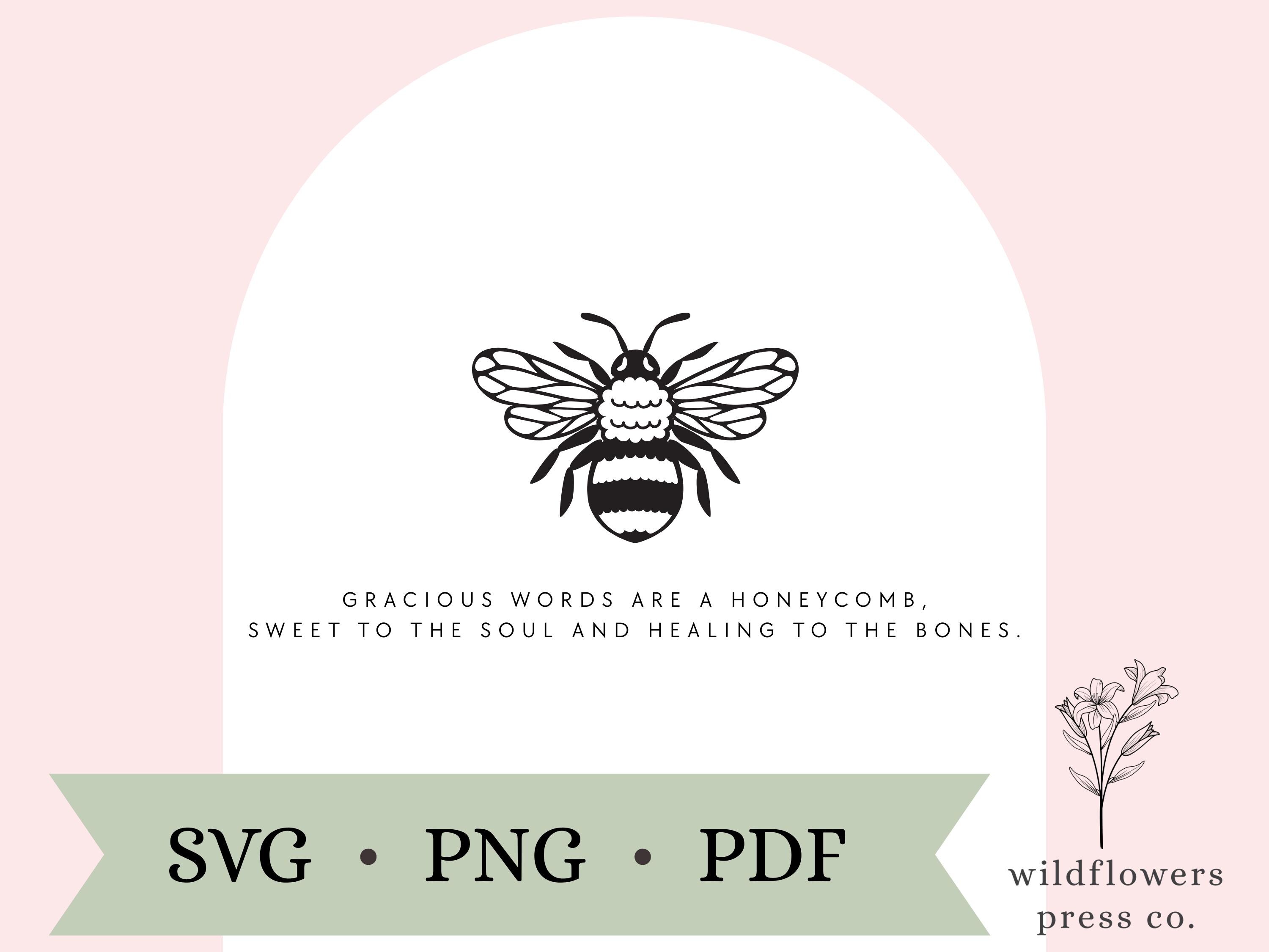 Bee SVG Bible Verse, Digital Download Cut File, Cute Bee Design for DIY ...
