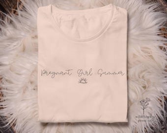Pregnant Girl Summer SVG PNG, Cute Baby Announcement, Funny Mom To Be, Pregnancy Reveal, Summer Vibes, Digital Download