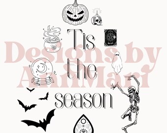 Tis the Season Halloween PNG Digital Download, Sublimation File