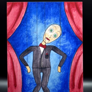Puppet Print 5x7 in. | Fine Art Print | Watercolor Print | Puppet Wall Art