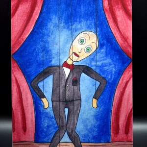 Puppet Print 8x10 in. | Fine Art Print | Watercolor Print | Puppet Wall Art