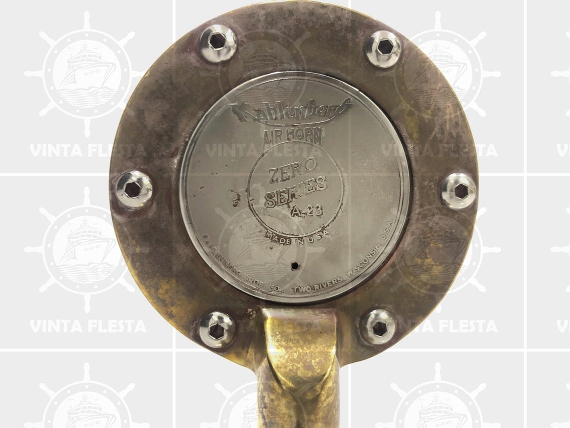 Vintage Brass Ship Air Double Horn 100 Original Antique Etsy