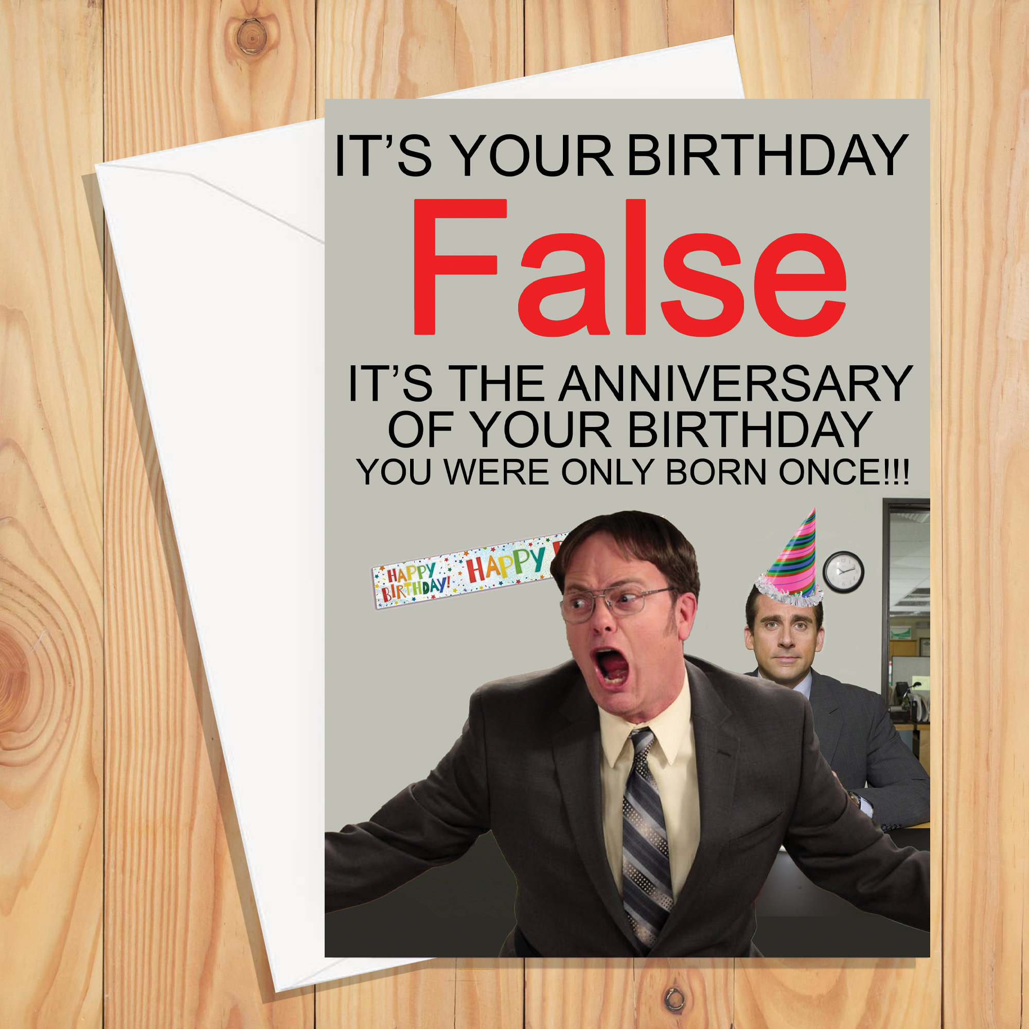 Dwight Birthday Card The Office Birthday Card Funny Card Etsy