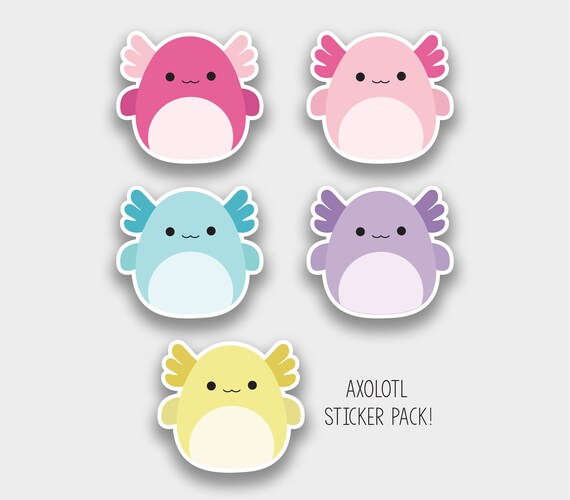 squishmallow sticker squishmallow sticker axolotl etsy israel