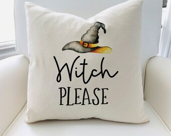 Multicolor 18x18 Editor Halloween witch Editor by Day Witch by Night Halloween Throw Pillow