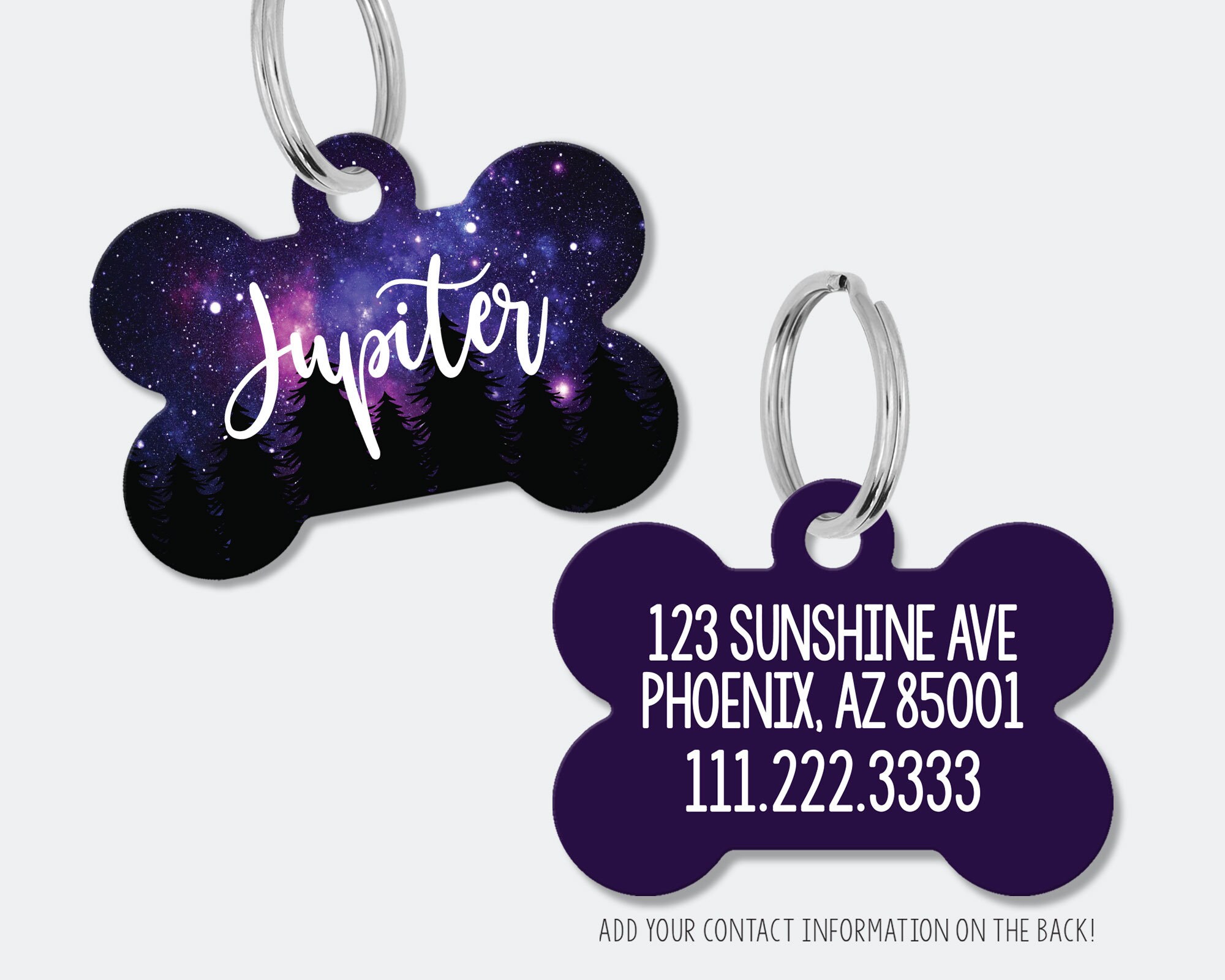 Space Dog Tag Galaxy Pet Tag Star Dog Tag Custom ID Tag Etsy