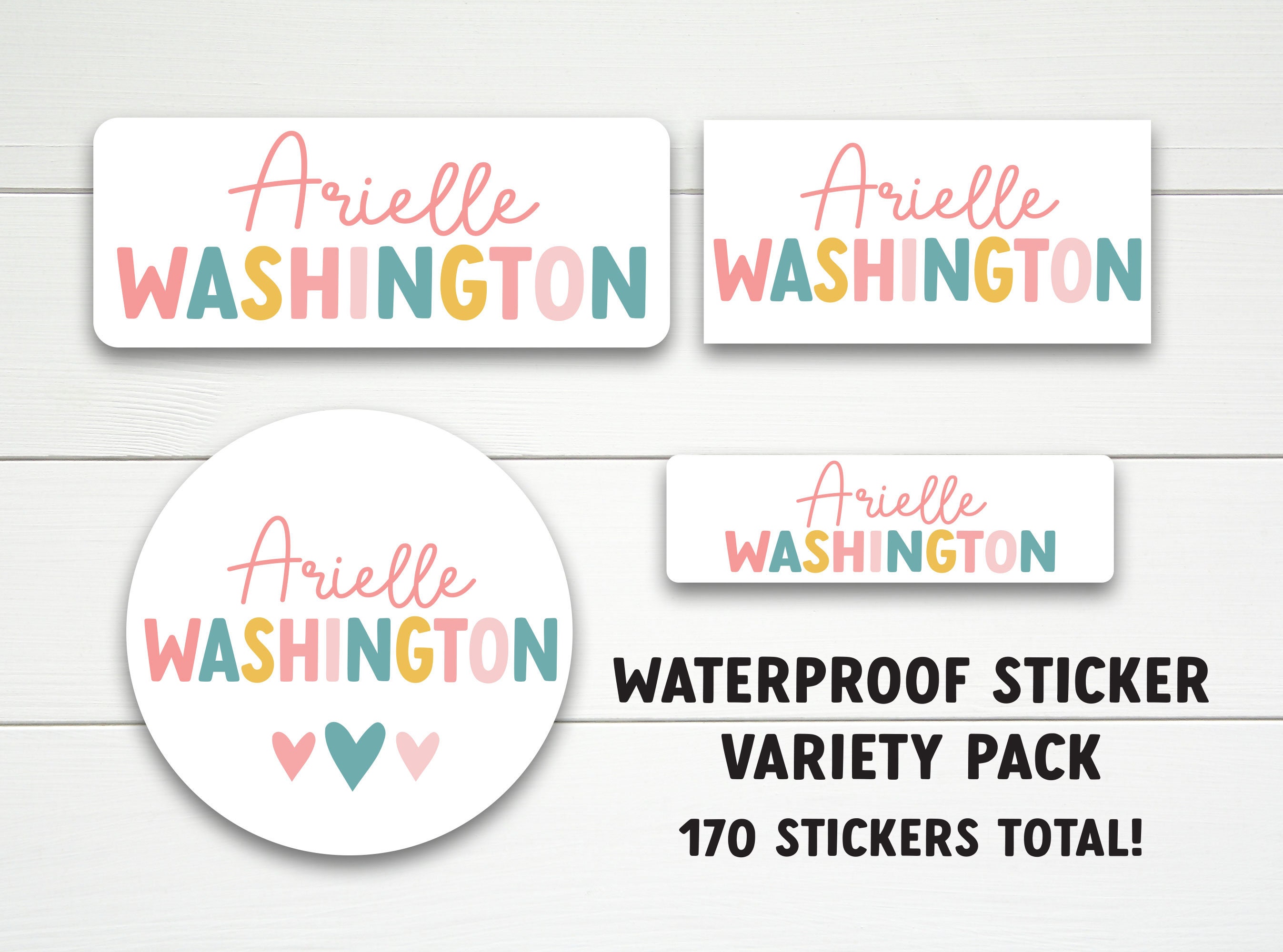 Designer school labels value kit