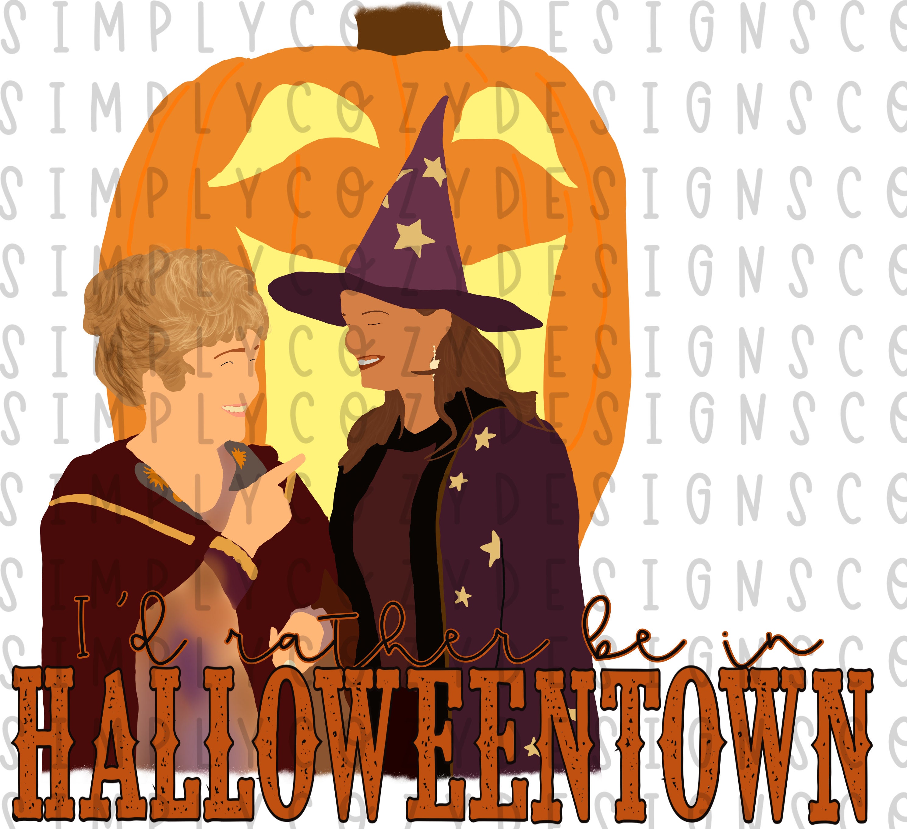 Id Rather be in Halloweentown PNG Digital Download Etsy