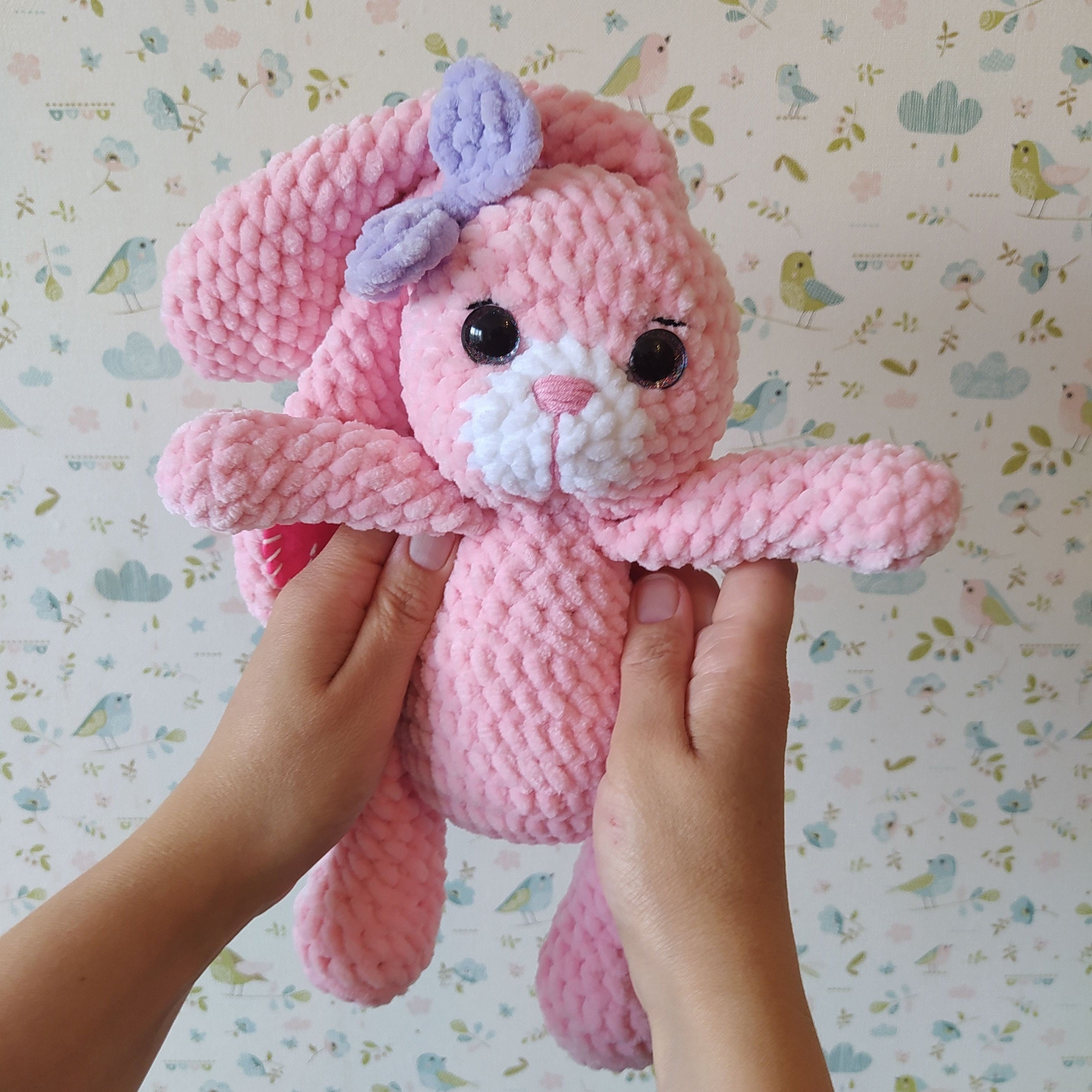Сrochet konijn pasgeboren cadeau geheugen knuffeldier aangepaste pluche schattige amigurumi handgemaakte konijn geborduurde naam zwangerschapscadeau babyshower