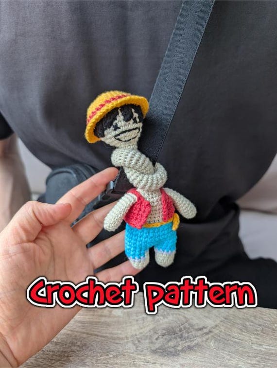 Luffy Crochet Pattern: Anime Pirate Amigurumi Plush (DIY PDF Download) in English