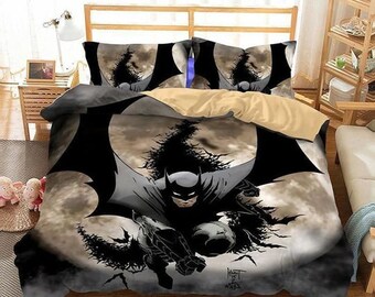 Batman Bedding Queen Etsy