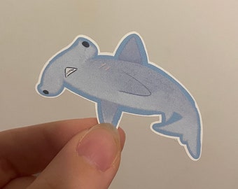 Anxious Hammerhead Sticker | Cute Shark Sticker