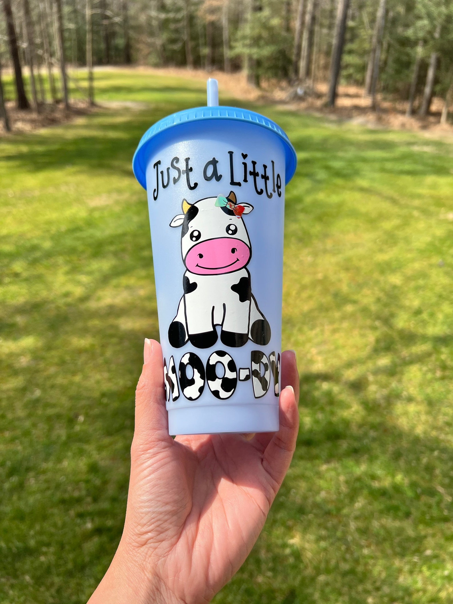 Cow Cup Cow Print Cup Just a Little Moody Moo Cup Cow Etsy