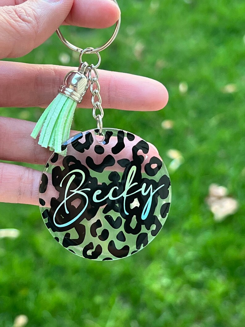 Custom Keychain Personalized Keychain Glitter Keychain Etsy