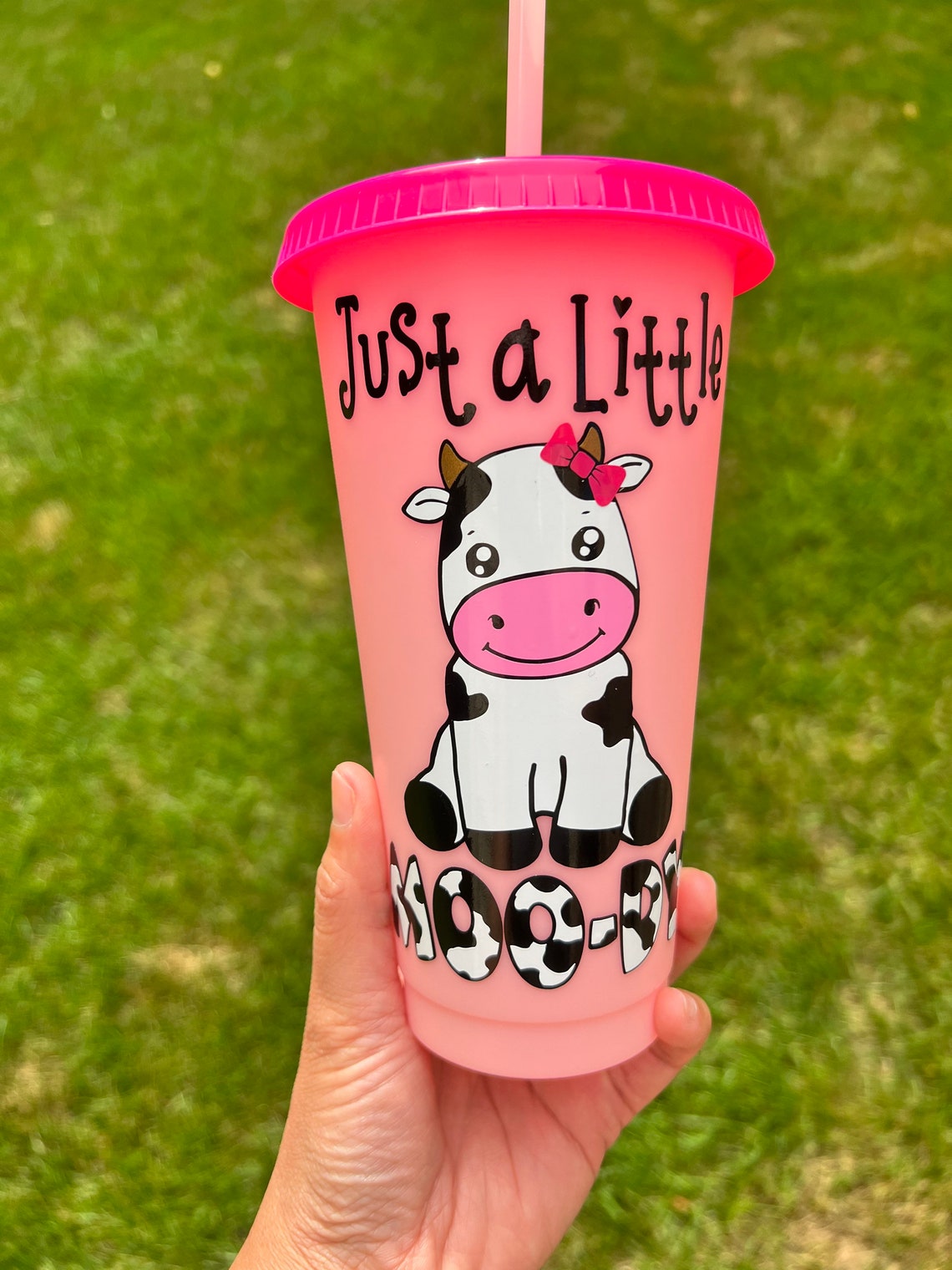 Cow Cup Cow Print Cup Just a Little Moody Moo Cup Cow Etsy