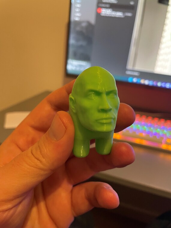 The Rock Imposter Custom Colors 3D Printed Fidget Toy 