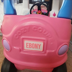Little Tikes Rear Number Plate - 3D Printed personalised - for Cozy Coupe Car