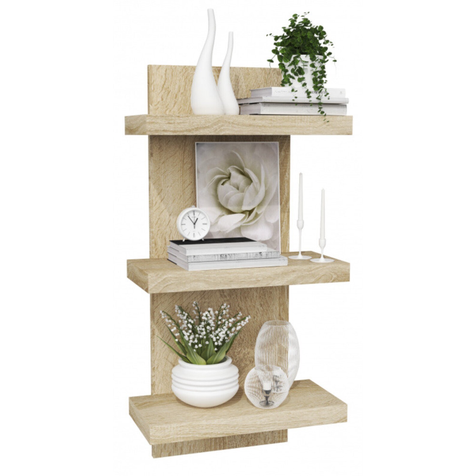 Beautiful 3 Shelf Wall Unit Available in a Sonoma Etsy