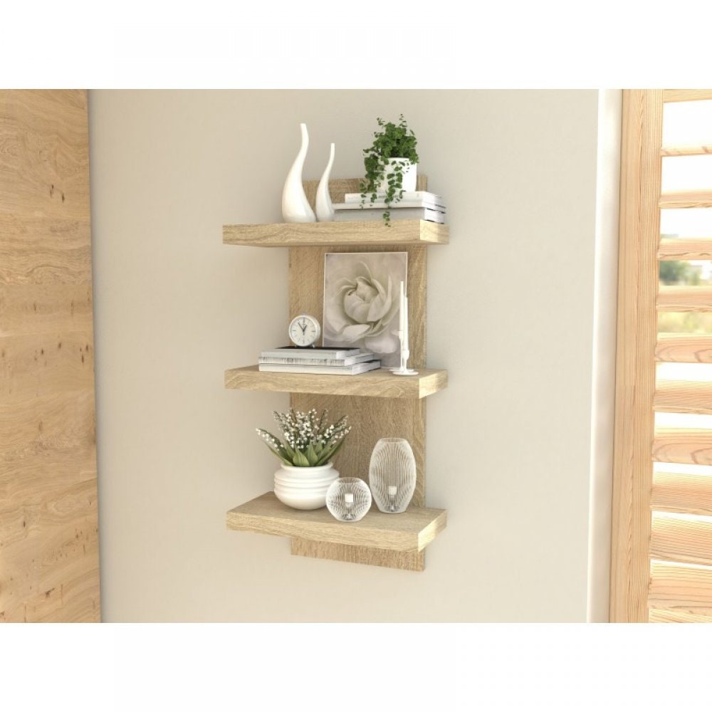 Beautiful 3 Shelf Wall Unit Available in a Sonoma Etsy