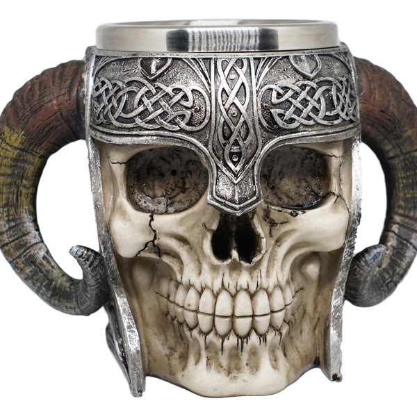 Viking Horned Skull Warrior Tankard Mug For your favorite Drink