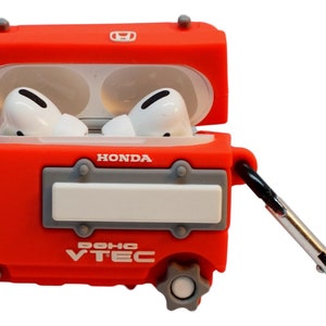 Honda VTEC DOHC Airpod pro case Red (Dual OverHead Cam)