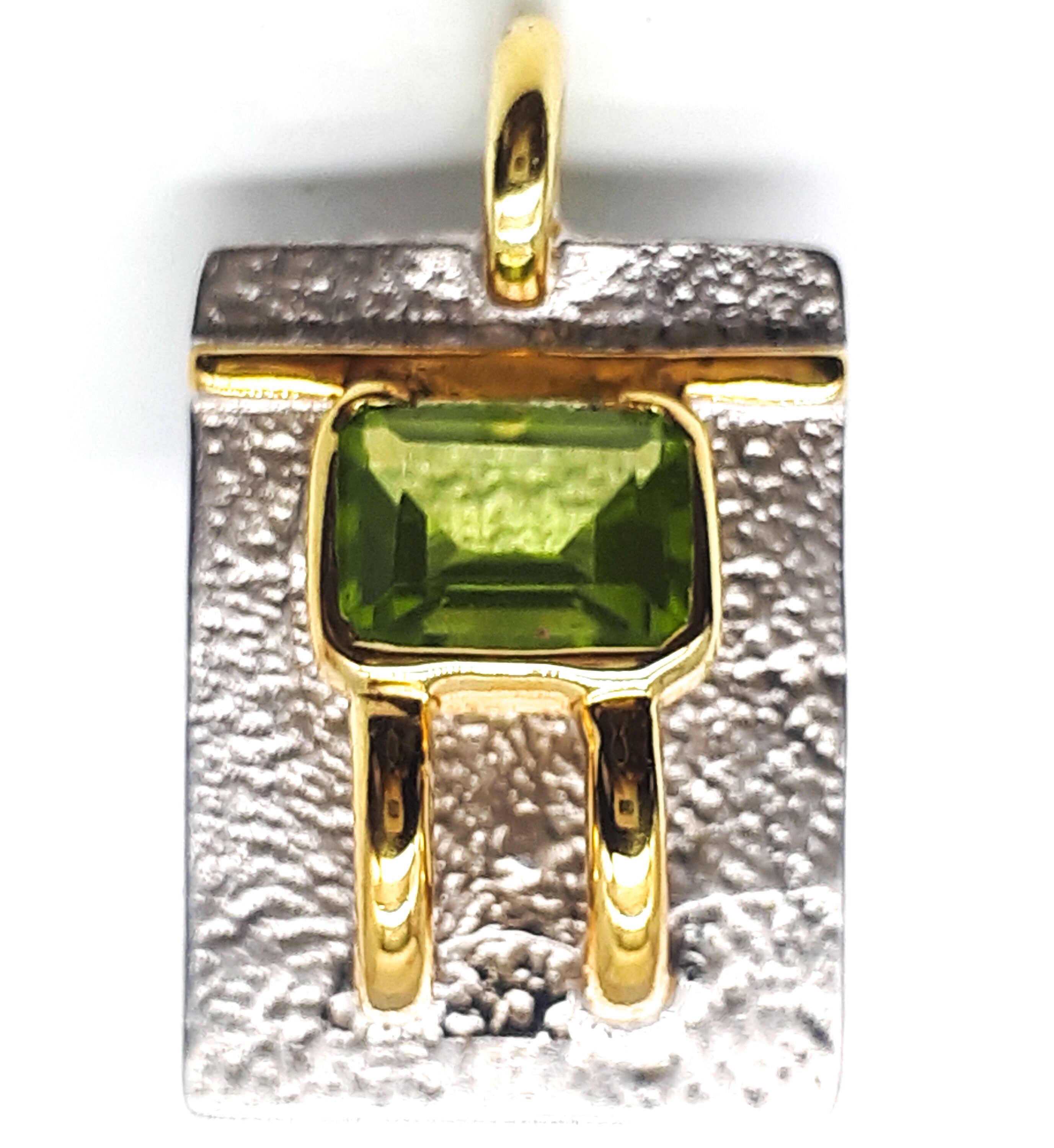 Zwei getönte vergoldet Sterling Silber Peridot Anhänger von | Etsy