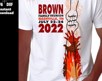 Family Reunion Shirt SVG: Nashville 2022, Custom Text (Digital Download)