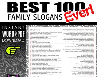 100 Family Reunion Slogans | Word & PDF Download