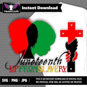 Juneteenth SVG: Up From Slavery, Black History Design (Digital Download)