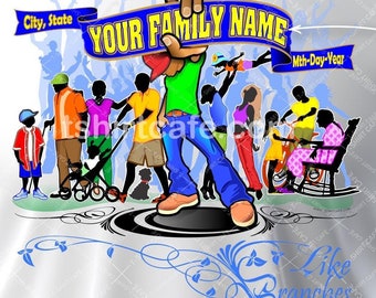 Custom Family Reunion T-Shirt: Personalized Full-Color Design