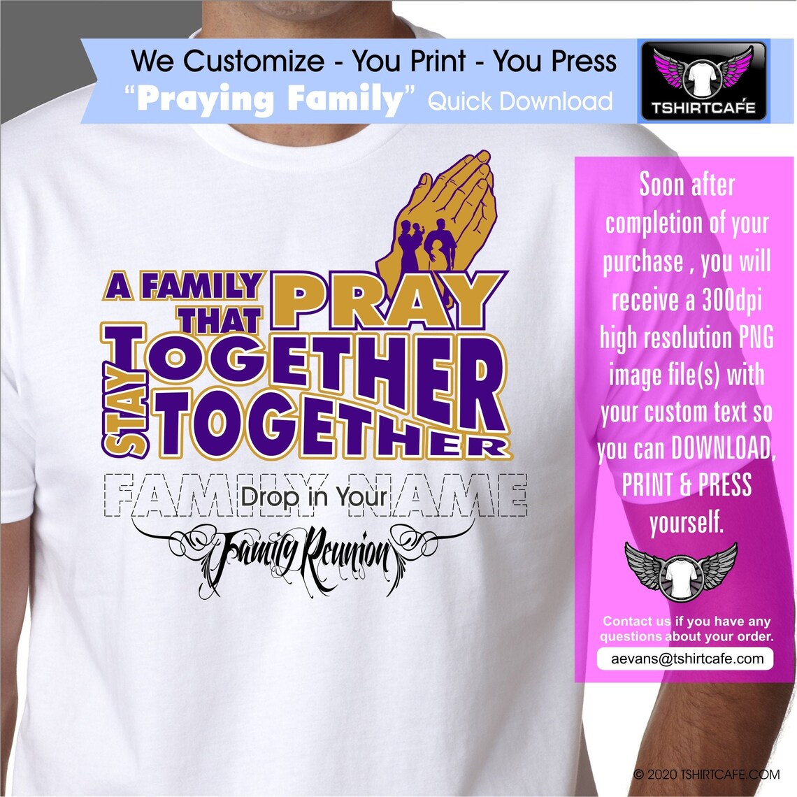 U-print/u-press family Prayer Family Reunion High-res | Etsy