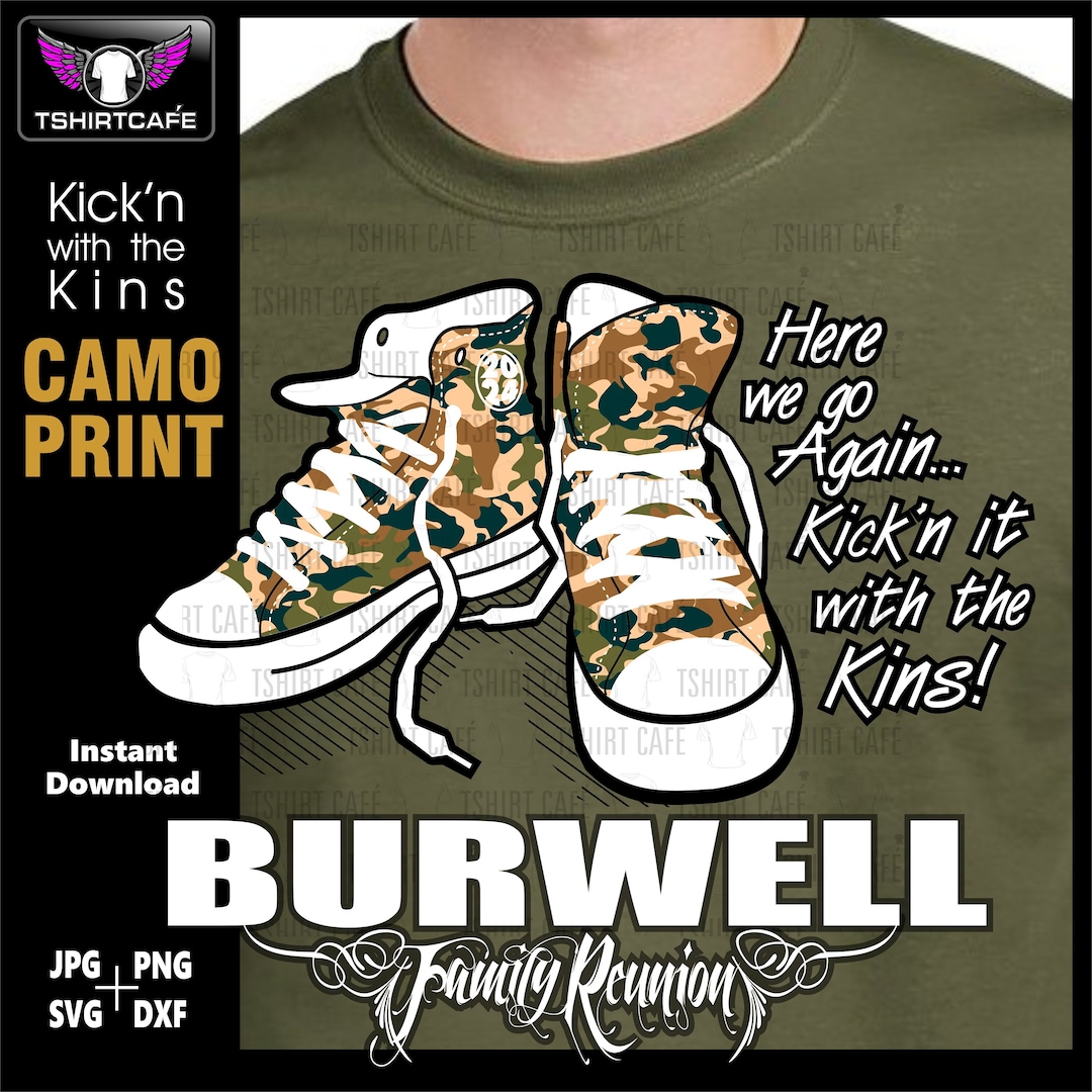 Camo Print Family Reunion Shirt (svg, Png, Dxf, Jpg) (digital Download ...