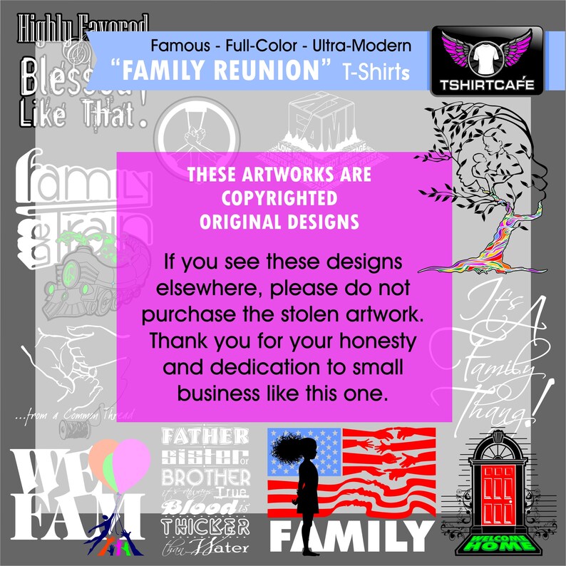 May include: A pink and white graphic with the text "THESE ARTWORKS ARE COPYRIGHTED ORIGINAL DESIGNS" and "If you see these designs elsewhere, please do not purchase the stolen artwork. Thank you for your honesty and dedication to small business like this one."