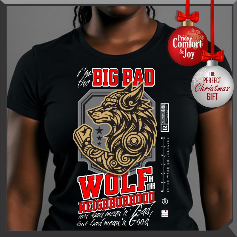 Camiseta gráfica de lobo feroz - Camiseta unisex de algodón imagen 8