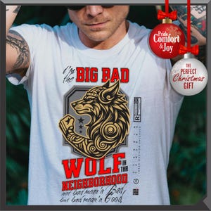 Camiseta gráfica de lobo feroz - Camiseta unisex de algodón imagen 6