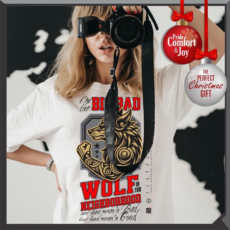 Camiseta gráfica de lobo feroz - Camiseta unisex de algodón imagen 7