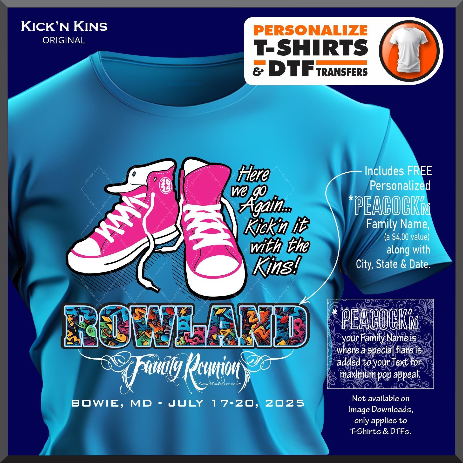Custom Family Reunion T-shirt: Kick'n It With the Kins - Etsy